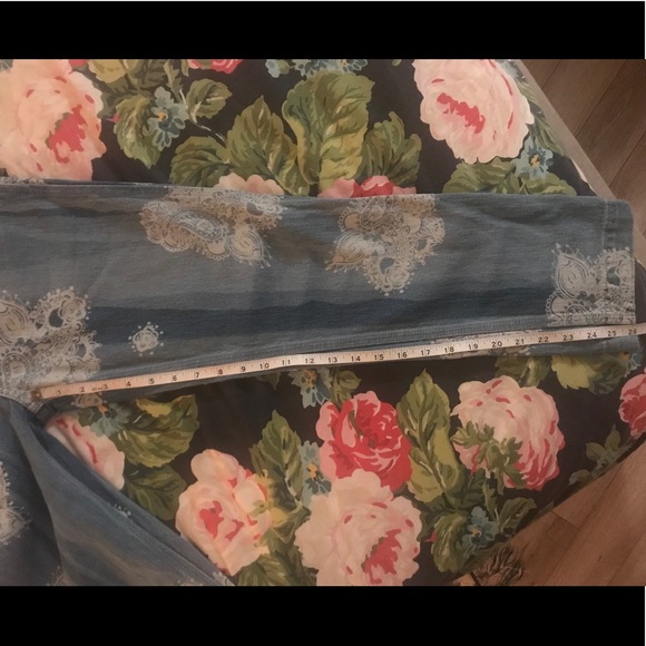 Free people we the free paisley denim overalls - Picture 7 of 9